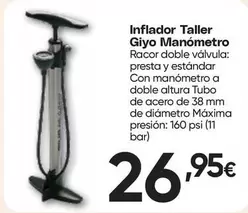 Inflador Taller Giyo Manómetro