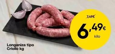 Longaniza Tipo Criollo