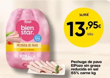 elpozo - Pechuga De Pavo Sin Grasa Reducida En Sal 65% Carne