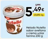 Nutella - Helado Sabor Avellana Y Crema Untar Tarrina