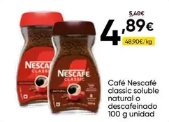 Nescafé - Café Classic Soluble Natural O Descafeinado