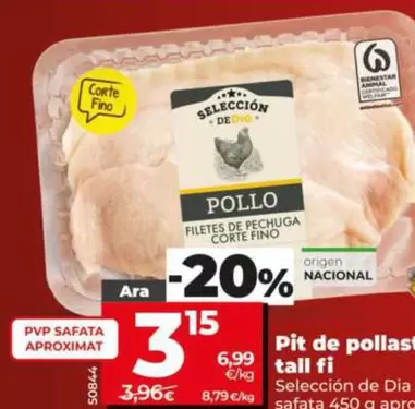 Seleccion De Dia - Pechuga De Pollo Corte Fino 