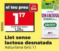 Asturiana - Leche Sin Lactosa Desnatada