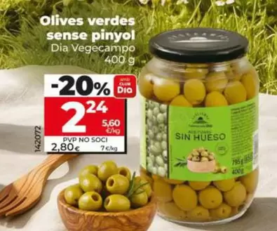 Dia Vegecampo - Aceitunas Verdes Sin Hueso