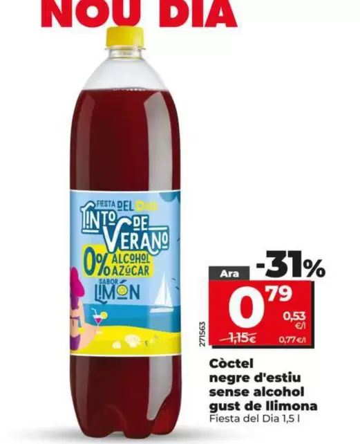 Fiesta Del Dia - Tinto De Verano Sin Alcohol Sabor LimOn