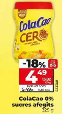 Colacao 0% Azucares Anadidos