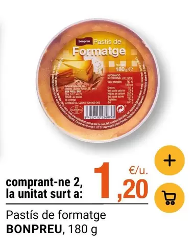 bonpreu - Pastís De Formatge