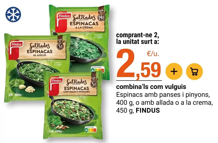Findus - Espinacas Amb Panses I Pinyons