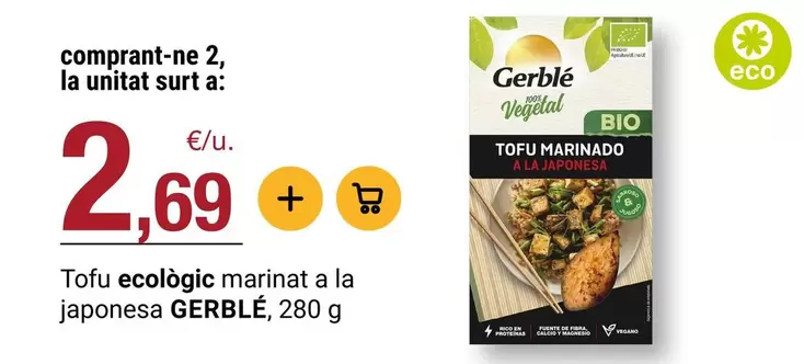 Gerblé - Tofu Ecològic Marinat A La Japonesa
