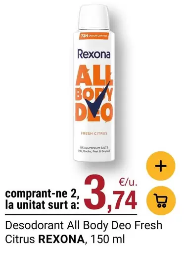 Rexona - Desodorant All Body Deo Fresh Citrus