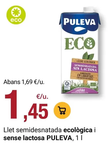 Puleva - Llet Semidesnatada Ecologica I Sense Lactosa