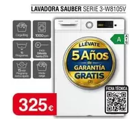 Sauber - Lavadora Serie 3-w8105v