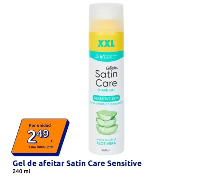 Gillette - Gel De Afeitar Satin Care Sensitive