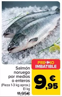 Salmon Noruego Por Medios O Enteros