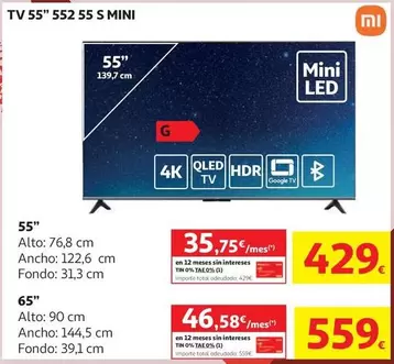 TV 55 MINILED XIAOMI 55 S MINI 2025 4K GOOGLE TV 144HZ