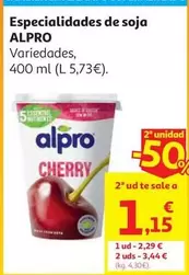Esp. Soja C/Cerezas Alpro 400 Grs