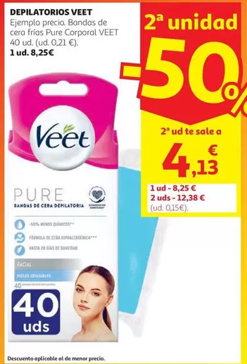 Bandas Corporales Pure Veet 20 Unidades