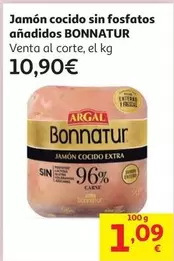 Jamon Cocido Sin Fosfatos Bonnatur (96%) Mediano 5,7 Kg