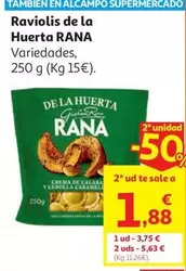 Raviolis Crema Calabaza Cebolla Caramel.Huerta Rana 250g