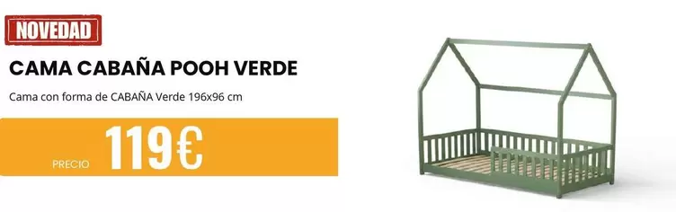 Cama Cabaña Pooh Verde