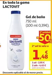 Gel De Baño Lactovit 750ml