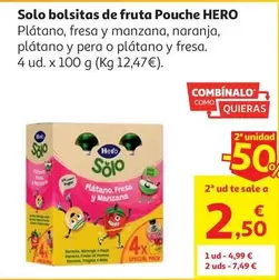 POUCHES PLATANO FRESA HERO 4X100G