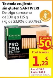 TOSTADAS LIGERAS S/GLUTENTRIGO SARRACENO BIO SANTIVERI 100 G