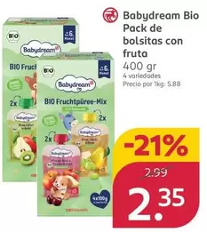 Babydream - Bio Pack De Bolsitas Con Fruta