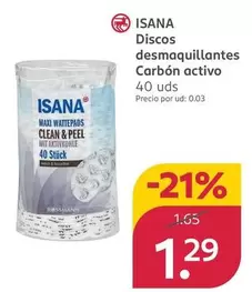 Isana - Discos Desmaquillantes Carbón Activo