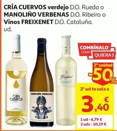 Freixenet - Cría Cuervos Verdejo D.o. Rueda O Manolino Verbenas D.o. Ribeiro O Vinos