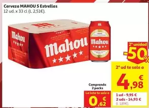 Mahou - Cerveza 5 Estrellas