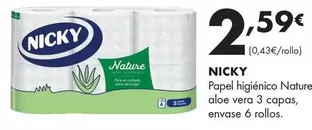 Nicky - Papel Higiénico Nature Aloe Vera