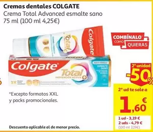 Colgate - Cremas dentales