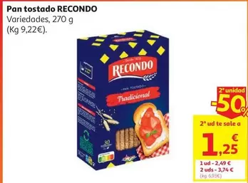 PAN TOSTADO EQUILIBRIO RECONDO 30 UND. 270 G