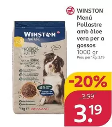 Winston - Menú Pollo Con Aloe Vera Para Perros