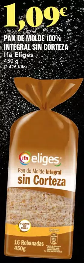 eliges - Pan De Molde 100% Integral Sin Corteza