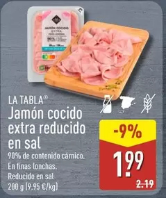 La Tabla - Jamón Cocido Extra Reducido En Sal