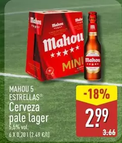 Mahou - 5 Estrellas Cerveza Pale Lager