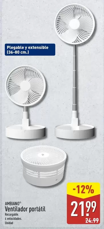 Ambiano - Ventilador Portátil