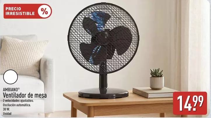 Ambiano - Ventilador De Mesa