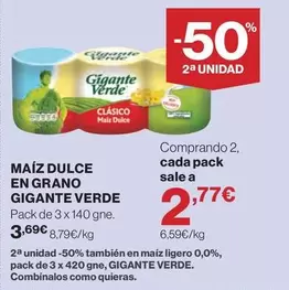 El Corte Inglés - Maiz Dulce En Grano Gigante Verde