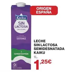 Kaiku - Leche Sin Lactosa Semidesnatada