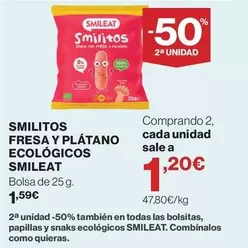 Smileat - Smilitos Fresa Y Platano Ecológicos