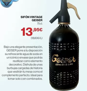 geiser - Sifón Vintage