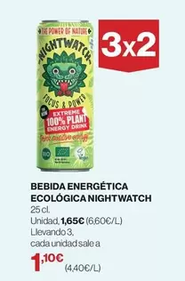 Nature - Bebida Energética Ecológica Nightwatch
