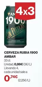 ambar - Cerveza Rubia 1900