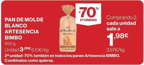 Bimbo - Pan De Molde Blanco Artesencia