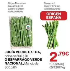 origen - Judia Verde Extra, O Esparrago Verde Nacional