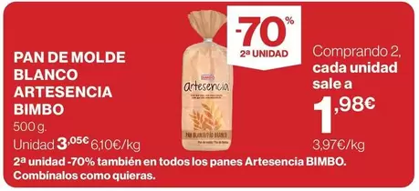 Bimbo - Pan De Molde Blanco Artesencia