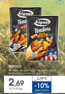 Fripozo - Tenders De Pechuga De Pollo Sabor Barbacoa Y Miel O Calun